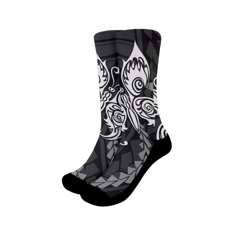 Crew Sport Socks Factory - OEM Hot Sale Polynesian Samoan Tribal Printed Winter Warm