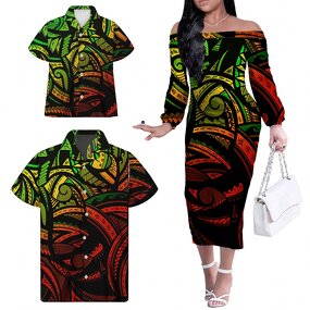 New Spring Casual Dresses Manufacturer - OEM Matching Shirt Family Outfit Polynesian