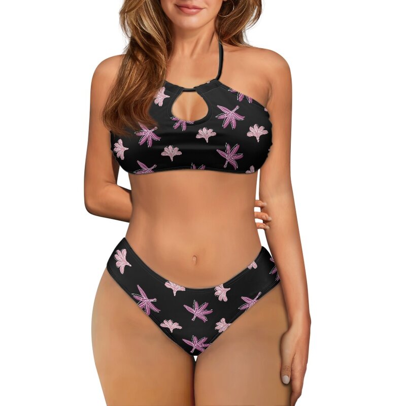 Two Piece Bikini Manufacturer - OEM Aloha Wear Print on Demand Pua Naupaka Plus Size