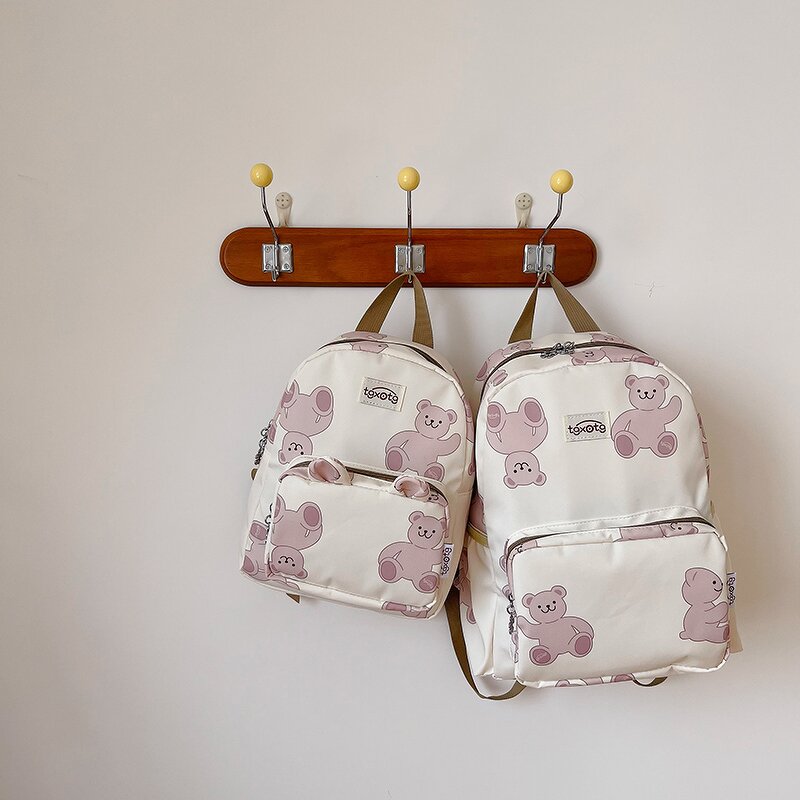 School Backpack Factory - OEM Custom Large Capacity Cartoon Bear Print