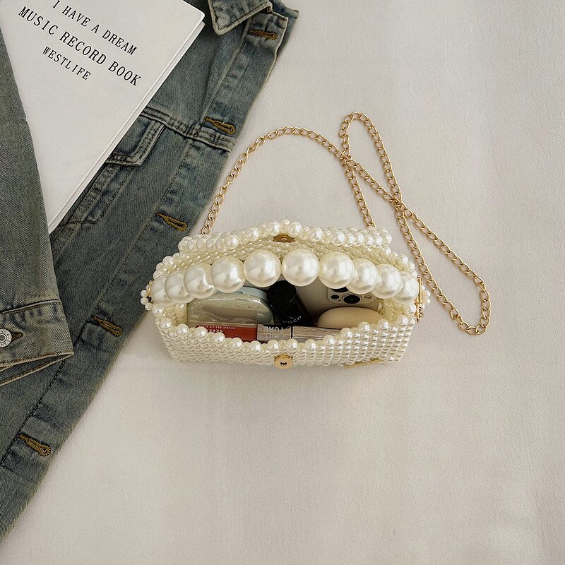 Crossbody Handbag Manufacturer - OEM Hot Selling Exquisite Pearl Messenger