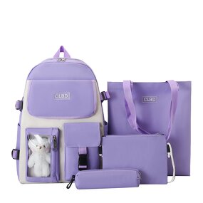 School Backpack Set Factory - OEM Custom Cartoon Canvas Wear-Resistant