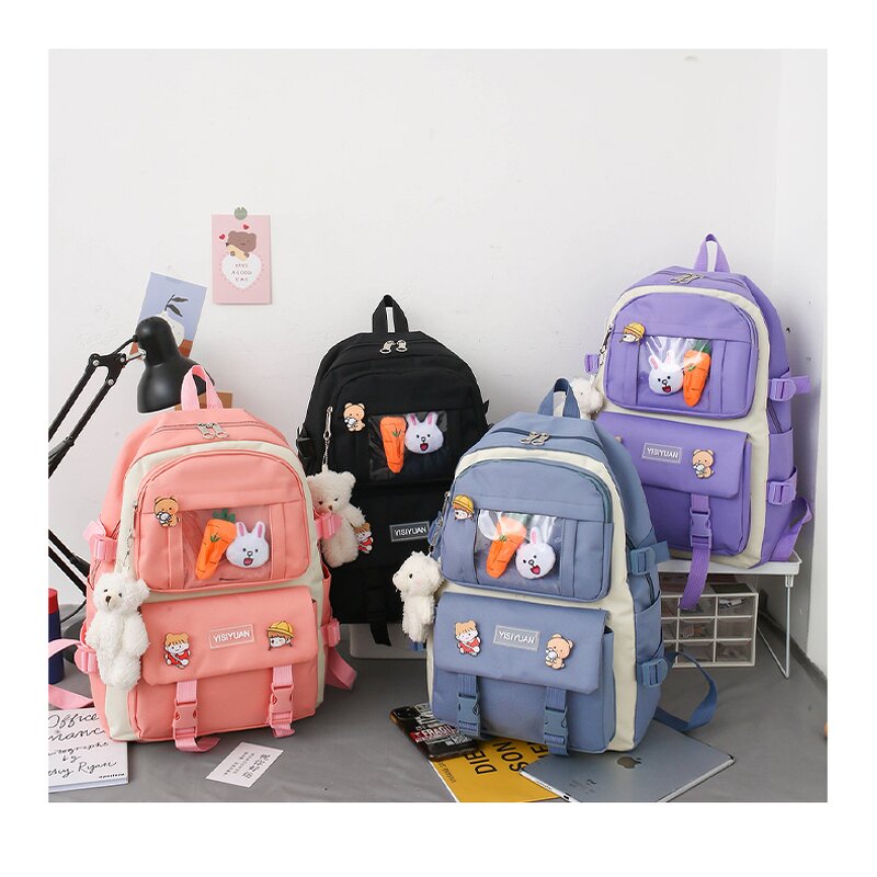 School Backpack Set Factory - OEM Wholesale Kawaii Nylon Canvas Large