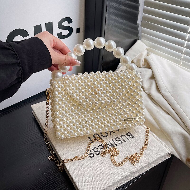 Crossbody Handbag Manufacturer - OEM Hot Selling Exquisite Pearl Messenger