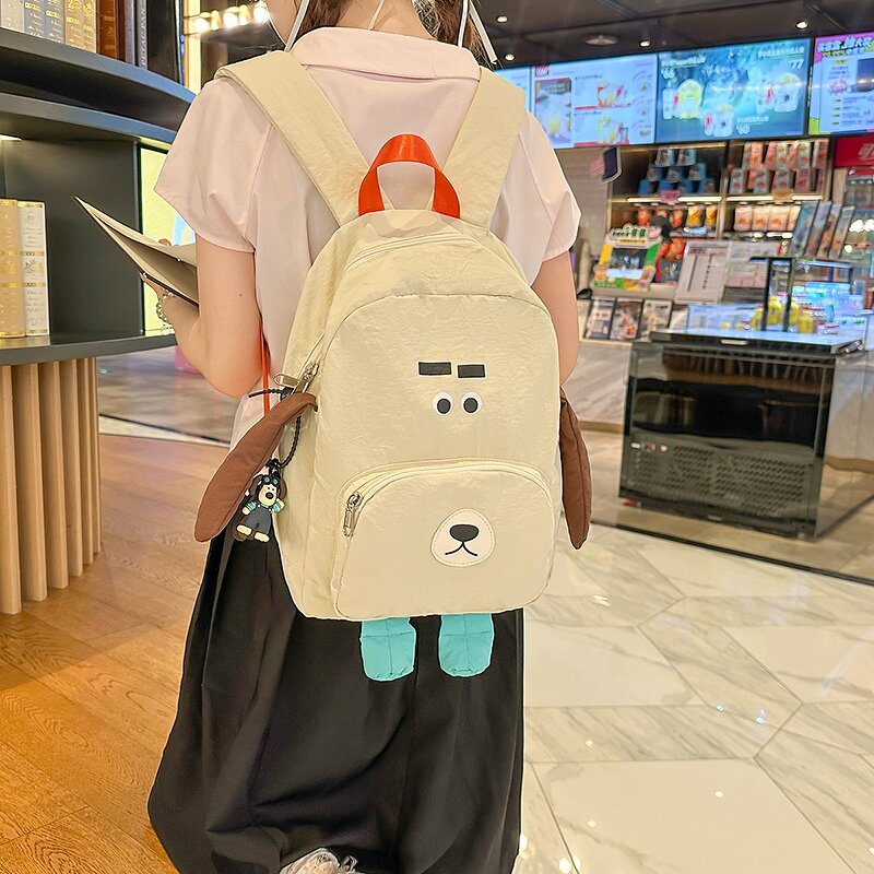 Women's Backpack Factory - OEM Custom Cute Cartoon Dog Nylon Casual