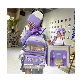School Backpack Set Manufacturer - OEM Hot Sale Cartoon Pattern 5 Pieces