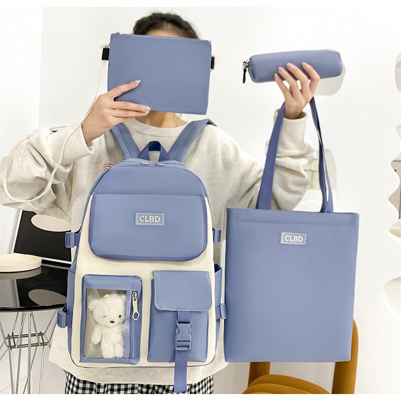 School Backpack Set Factory - OEM Custom Cartoon Canvas Wear-Resistant