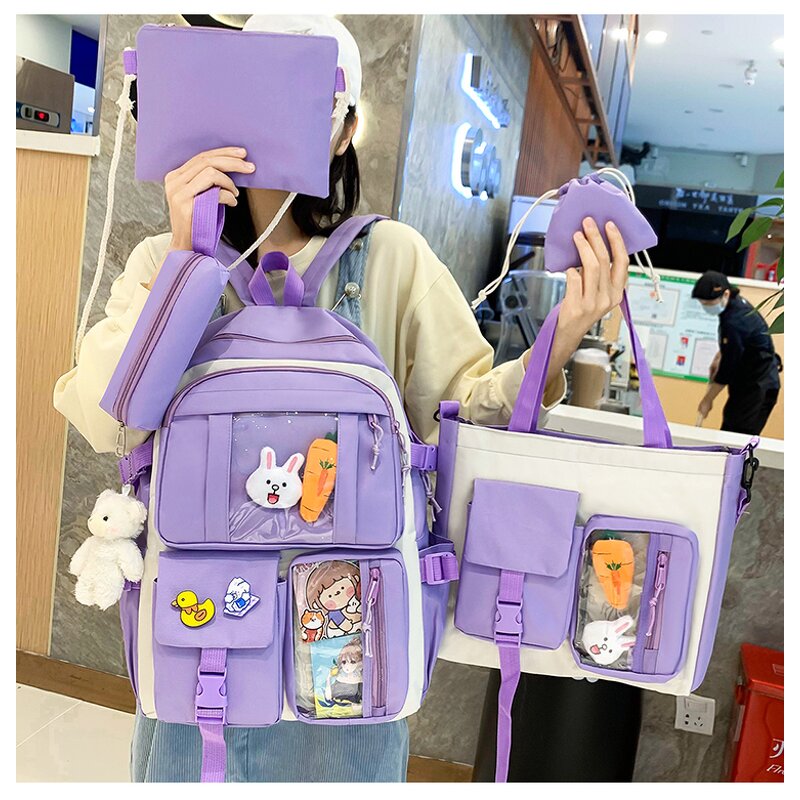 School Backpack Set Factory - OEM Hot Sale Pink Large Capacity Cartoon