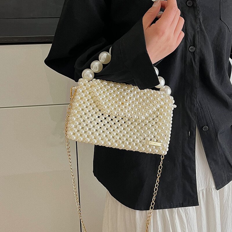 Crossbody Handbag Manufacturer - OEM Hot Selling Exquisite Pearl Messenger