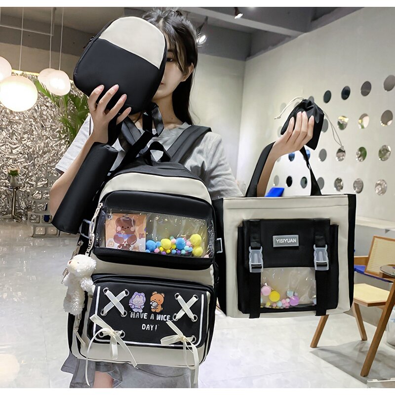 School Backpack Set Manufacturer - OEM Hot Sale Cartoon Pattern 5 Pieces