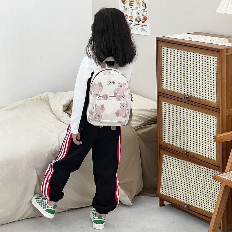 School Backpack Factory - OEM Custom Large Capacity Cartoon Bear Print