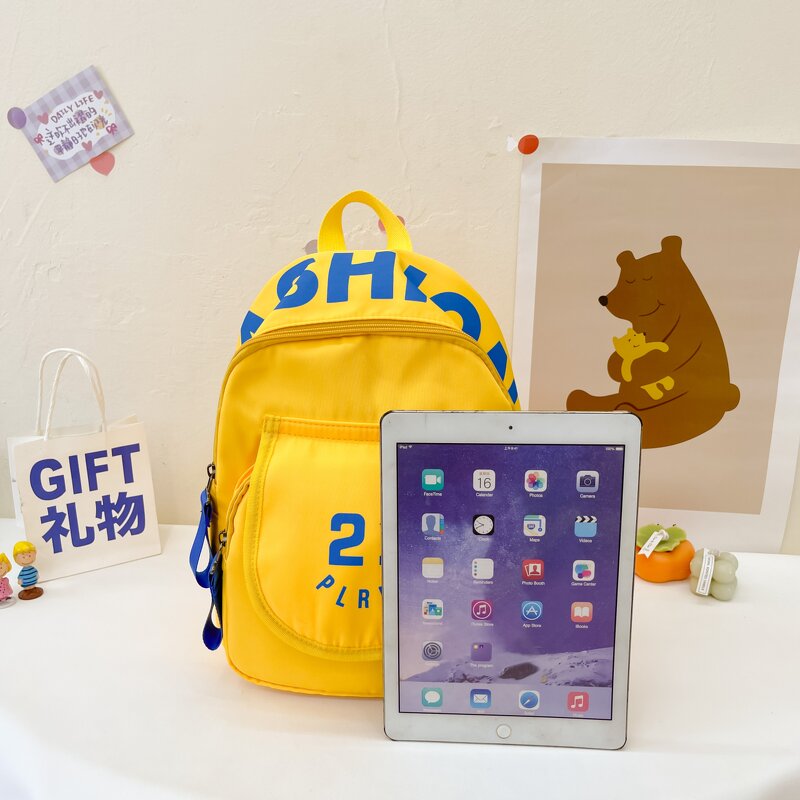 School Backpack Factory - OEM Hot Selling Solid Color Letter Print