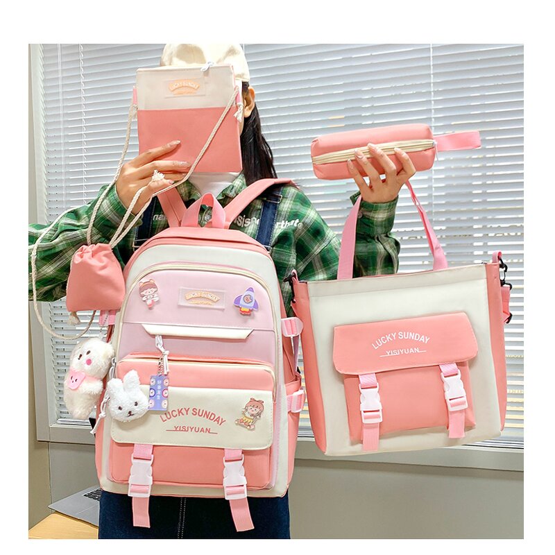 School Backpack Set Factory - OEM Direct Large Capacity Canvas Cartoon