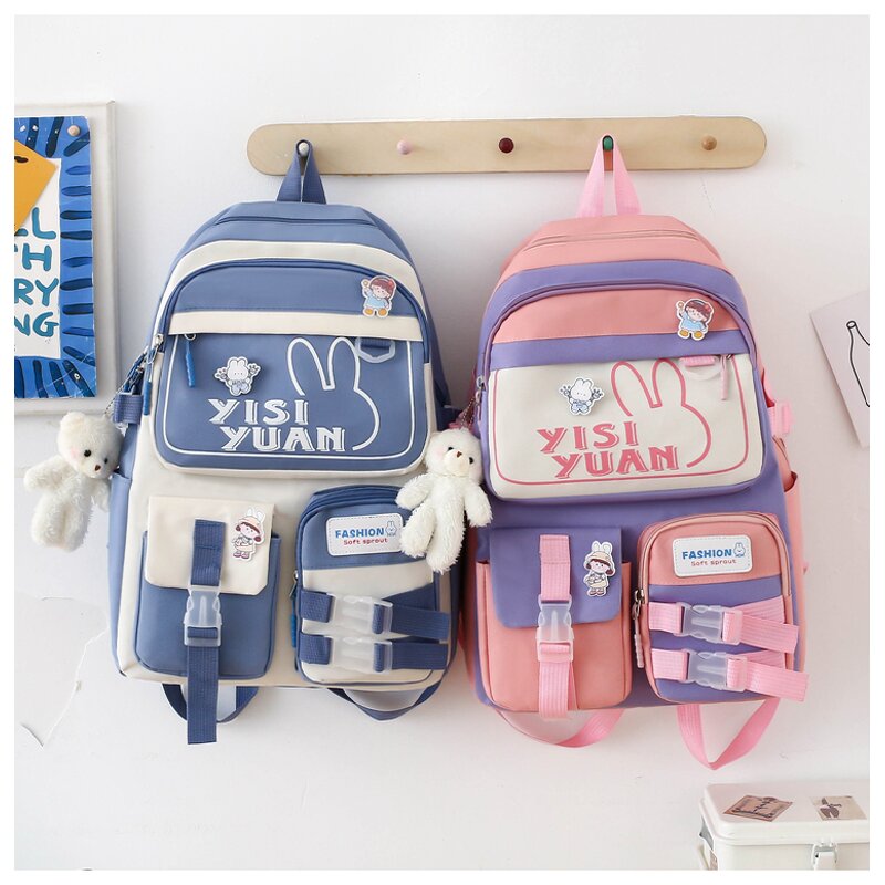 School Backpack Set Factory - OEM Custom Cartoon Nylon Canvas Book Bag
