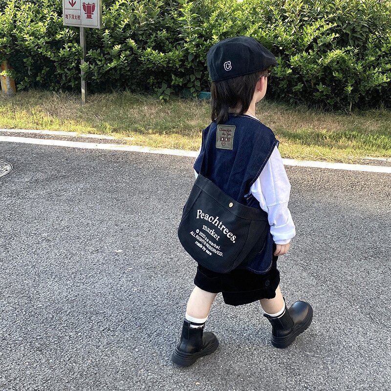 Crossbody Bag Factory - OEM Custom Large Capacity Boys Canvas Letter