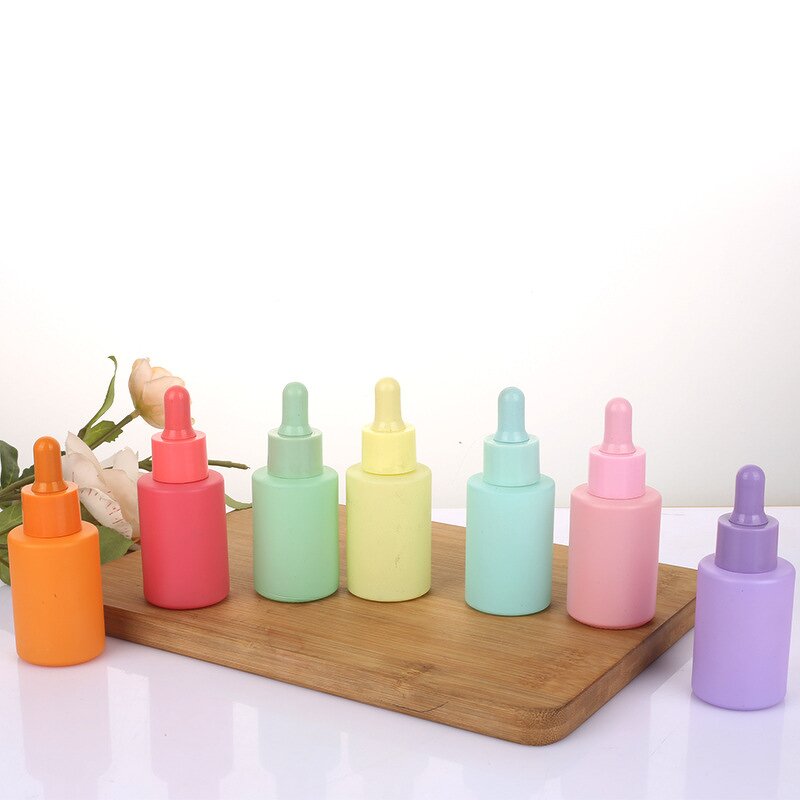 Empty Macarons Colored Glass Dropper Bottle Manufacturer - OEM Wholesale 30ml Frosted
