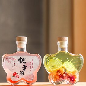 Clear Flat Plum Wine Bottle Factory - OEM Wholesale 250ml Juice Ice Wine Whiskey Decanter