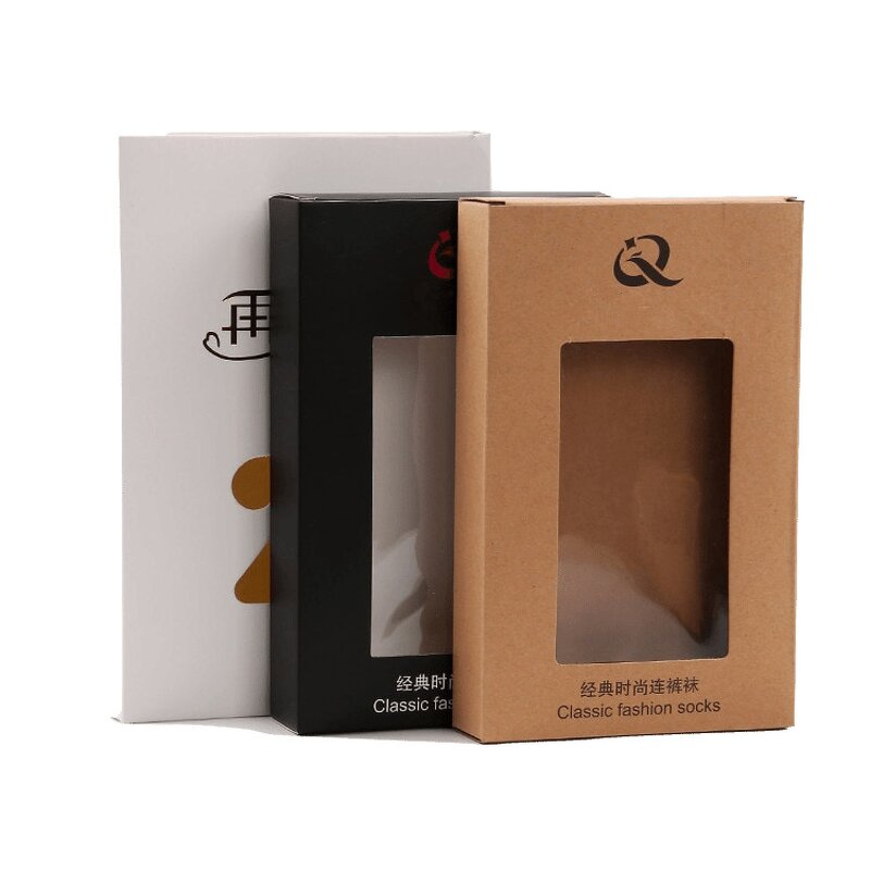 Square Gift Packaging Kraft Cardboard Box Manufacturer - OEM Custom Printing with Window