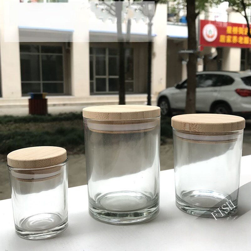 Decorative Glass Candle Jar Manufacturer - OEM Clear Matte Black Frosted White with Lids