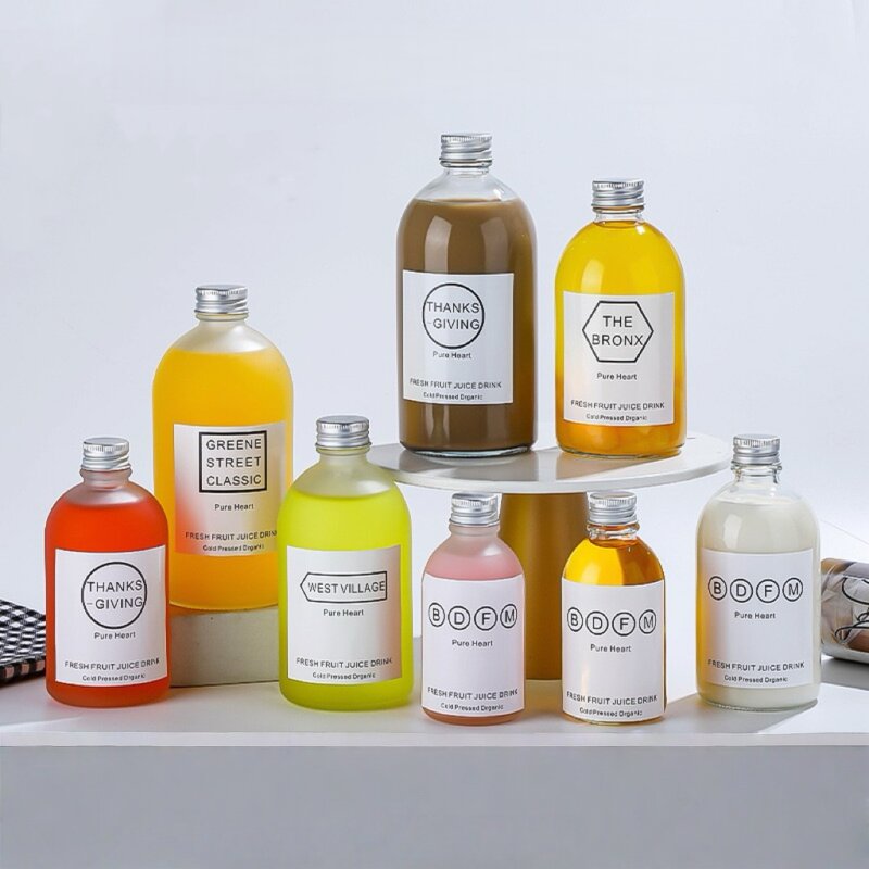 Glass Boston Bottles Factory - OEM Clear Frosted 150-2800ml with Lids for Syrup