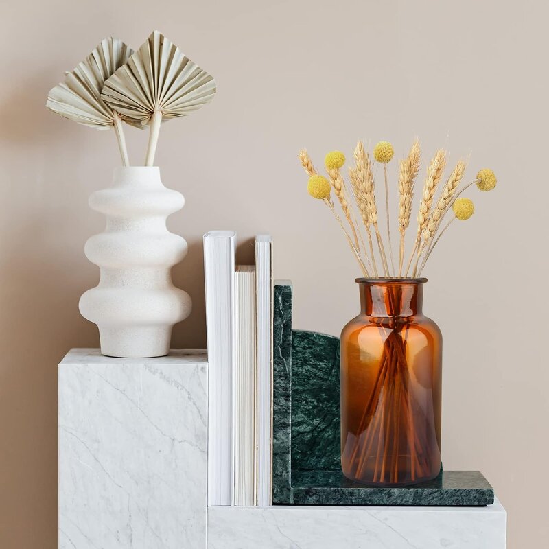 Amber Black Transparent Glass Vase Factory - OEM 120-1000ml Home Decoration with Lid