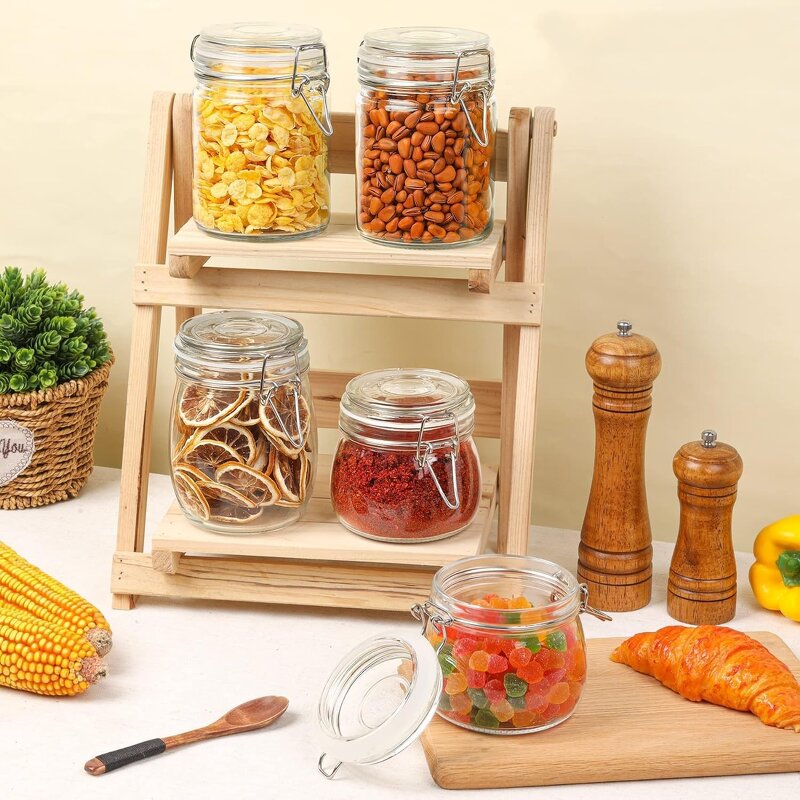 Glass Storage Container Manufacturer - OEM 17oz Clear Preserving Seal Wire Clip Fastening