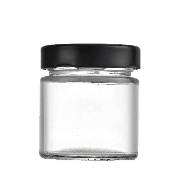 Glass Jar Packaging Factory - OEM Round 50-100ml with Black Lids for Storage Food