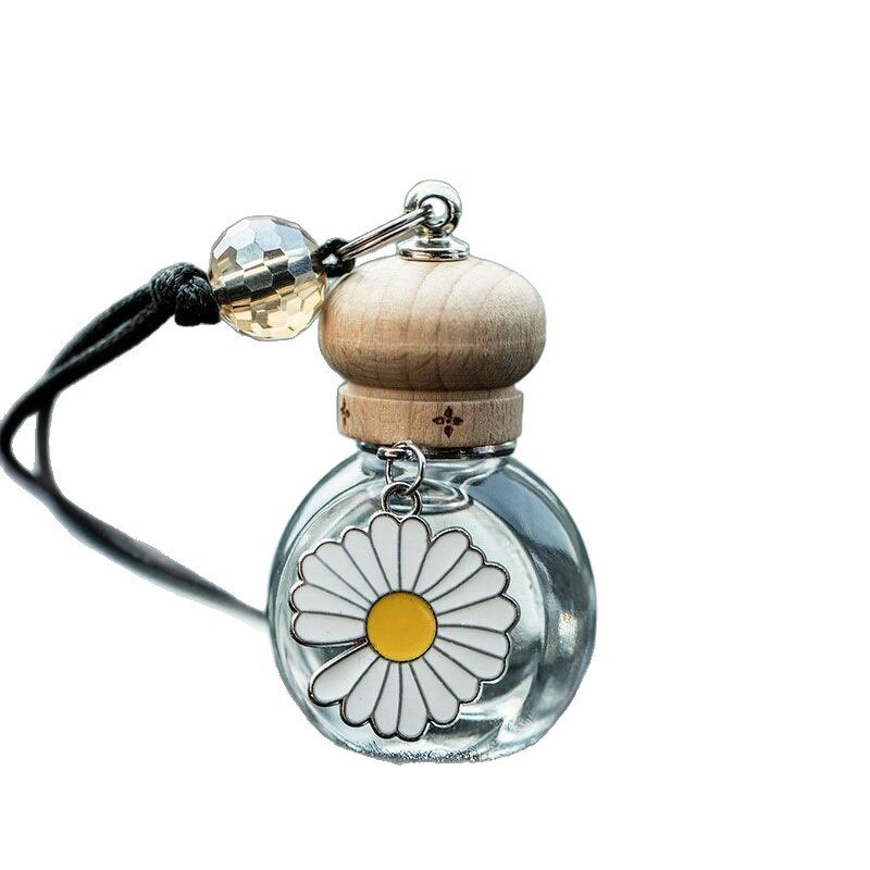 Car Aroma Diffuser Perfume Bottle Manufacturer - OEM Stock 10ml Clear Flat Hanging Glass