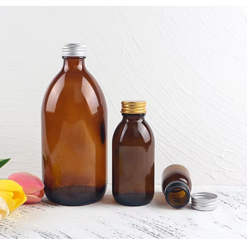 Empty Amber Brown Oral Liquid Bottle Factory - OEM 30ml Syrup Glass with Aluminum Cover