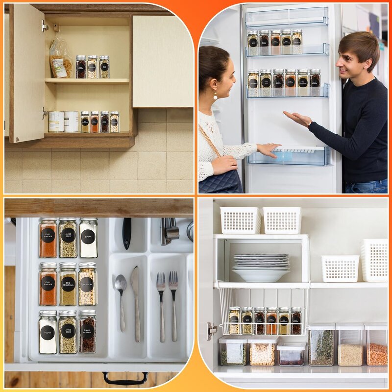 Airtight Glass Spice Containers Manufacturer - OEM 4oz 120ml Square Empty with Shaker Lid