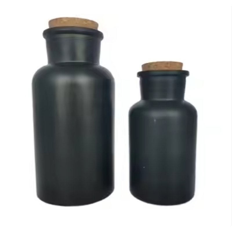 Matte Black Glass Bottle Factory - OEM 60-1000ml Capsule Health Products with Glass