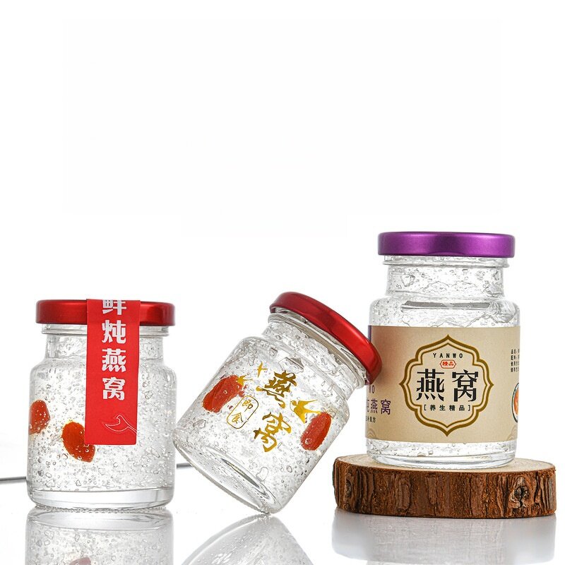 Honey Glass clear Jar Manufacturer - OEM 50-100ml Food Storage Container Bird Nest