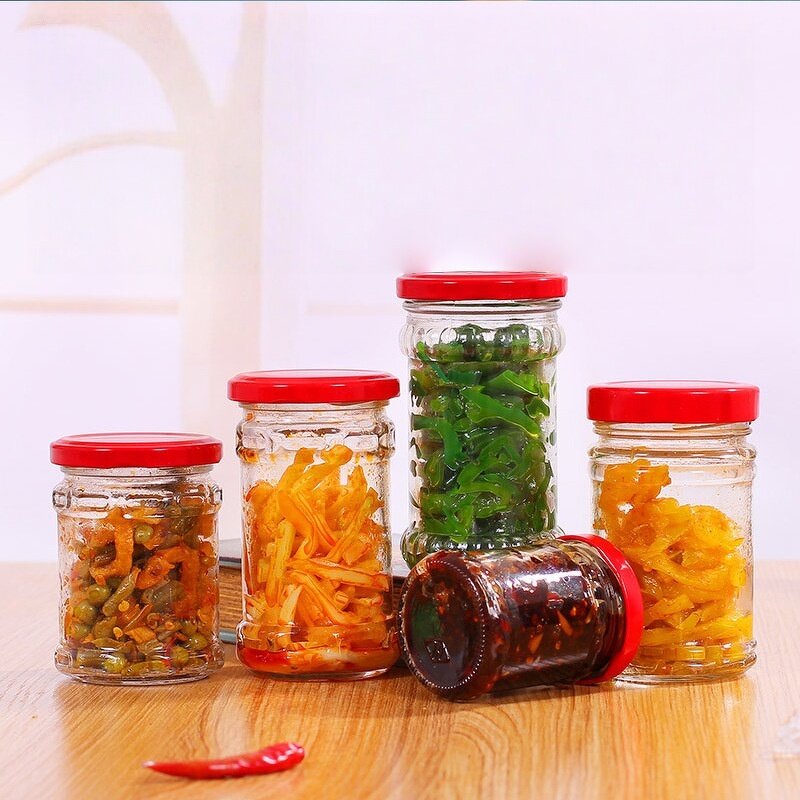 Laoganma Glass Chili Sauce Jar Factory - OEM 200-280ml Pickled Vegetables with Cover