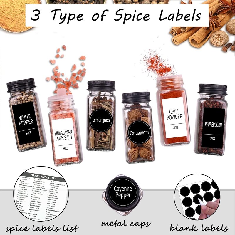 Glass Spice Storage Container Manufacturer - OEM Wholesale Square 4oz 120ml Pepper Jar
