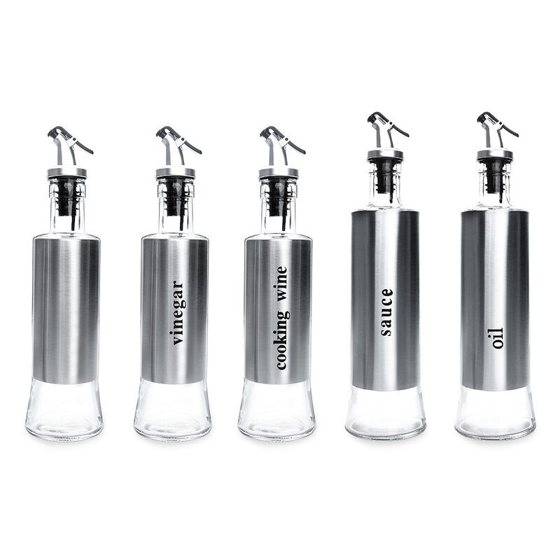 Stainless Steel Oil Bottle Factory - OEM Household Kitchen Leak-proof 200-300ml Glass