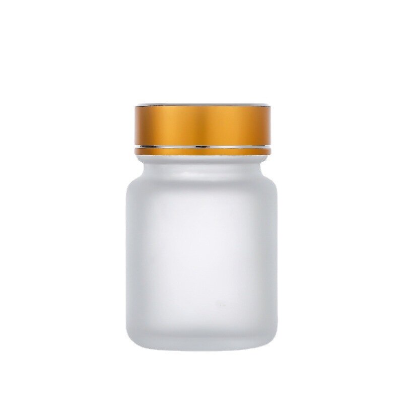 Clear Frosted Glass Bottle Manufacturer - OEM 30ml 1OZ Wide-Mouth Supplement Capsule