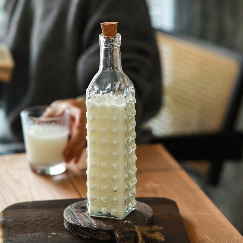 Empty Glass Olive Oil Bottle Manufacturer - OEM 500ml for Cooking With Cork Lid