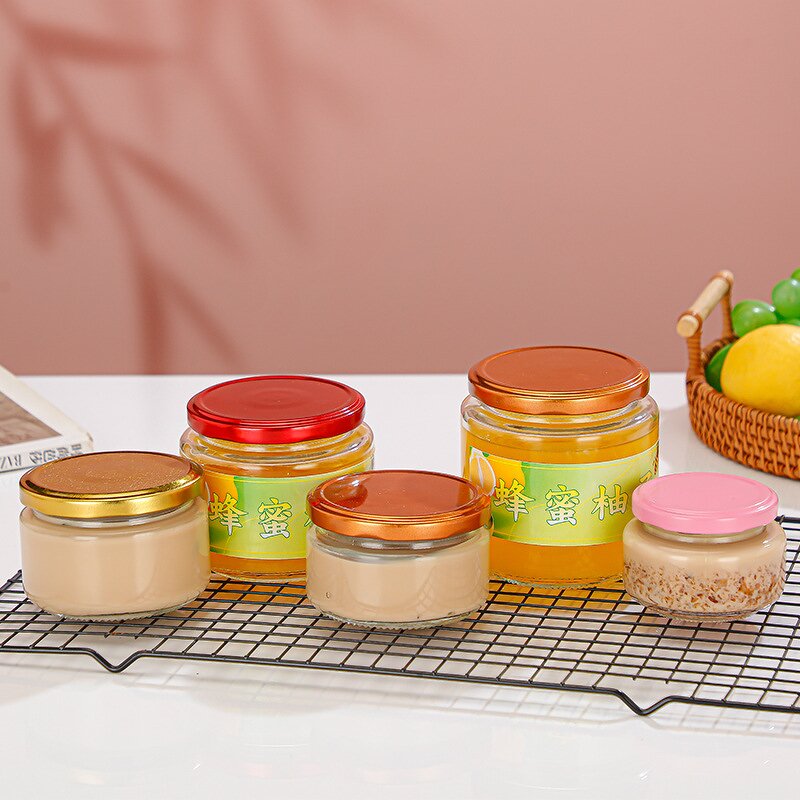 Glass Canning Jars Manufacturer - OEM 100-500ml Round Shape Salsa Salad Jelly Jam
