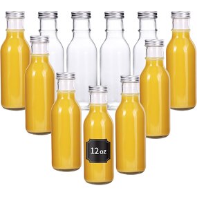Glass Hot Sauce Bottles Manufacturer - OEM 12OZ with Screw Cap for Juicing Homemade