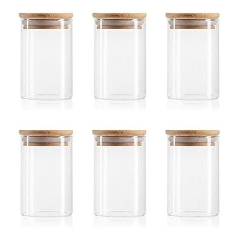 Eco-Friendly Glass Jars Factory - OEM Wholesale 250ml 8oz Mini with Bamboo Lids Kitchen
