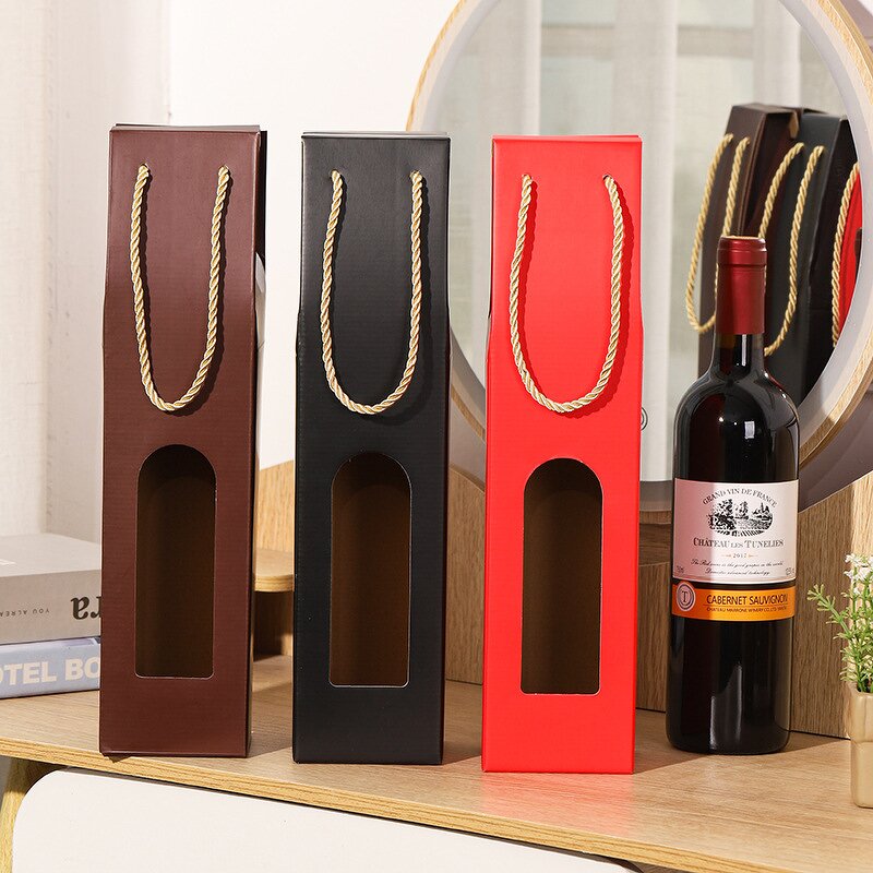 Custom Wine Box Factory - OEM Factory Eco-friendly Elegant Single with Printing Logo