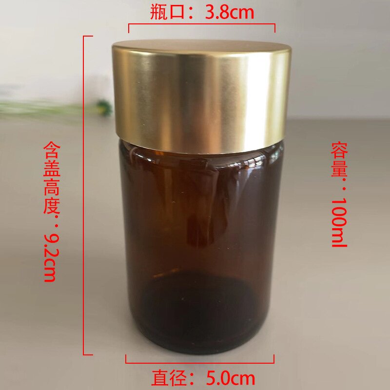 Empty Transparent Glass Bottle Manufacturer - OEM 100-120CC with Screw Cap Food Grade
