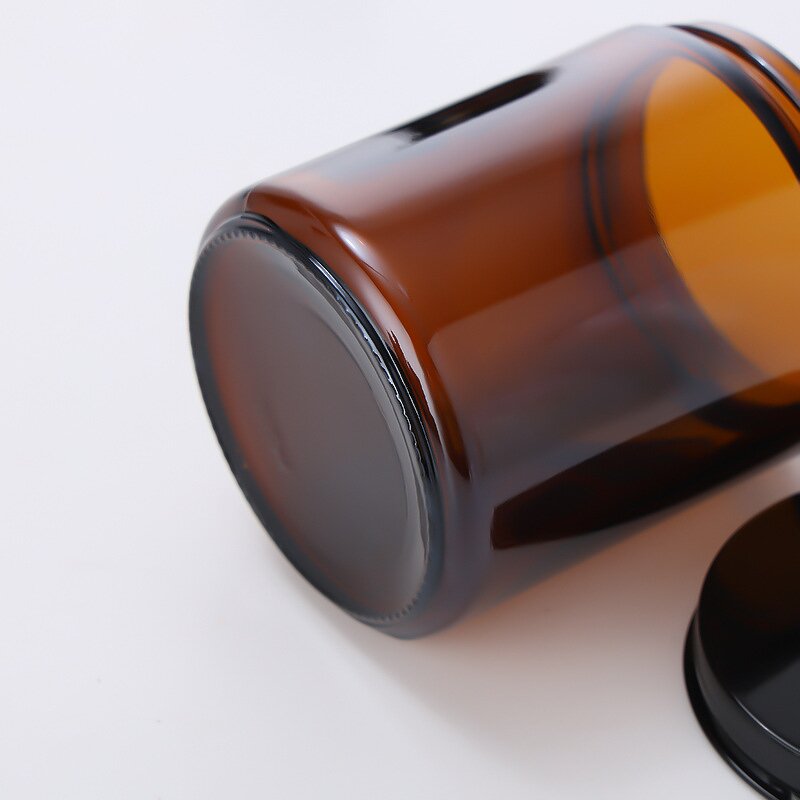 Empty Amber Glass Cosmetic Jars Factory - OEM 1-2oz 30-100g Cosmetics Face Cream Containers