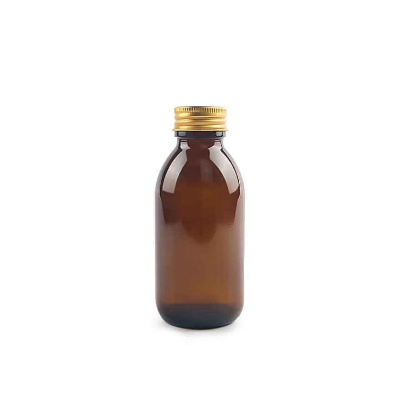 Syrup Glass Bottle with Aluminum Cover Manufacturer - OEM 30-500ml Empty Amber Brown