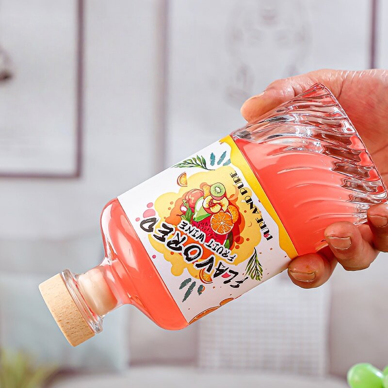 Empty Glass Fruit Wine Bottles Manufacturer - OEM 16oz 500ml for Beverages with Cork