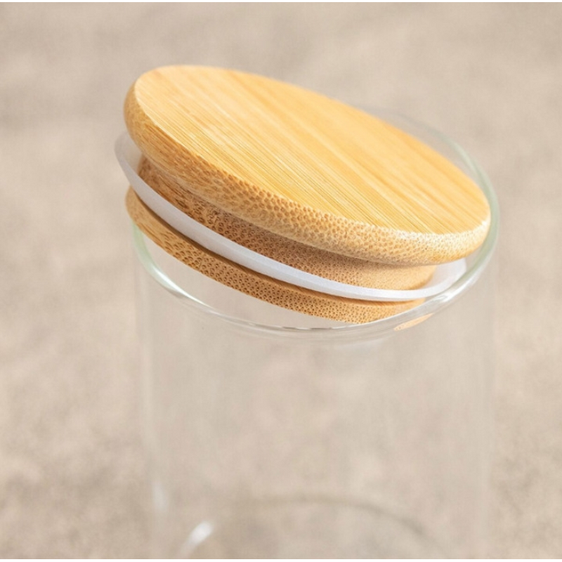 Eco-Friendly Glass Jars Factory - OEM Wholesale 250ml 8oz Mini with Bamboo Lids Kitchen
