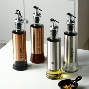 Stainless Steel Glass Olive Oil Dispenser Manufacturer - OEM Wholesale 200-500ml Vinegar