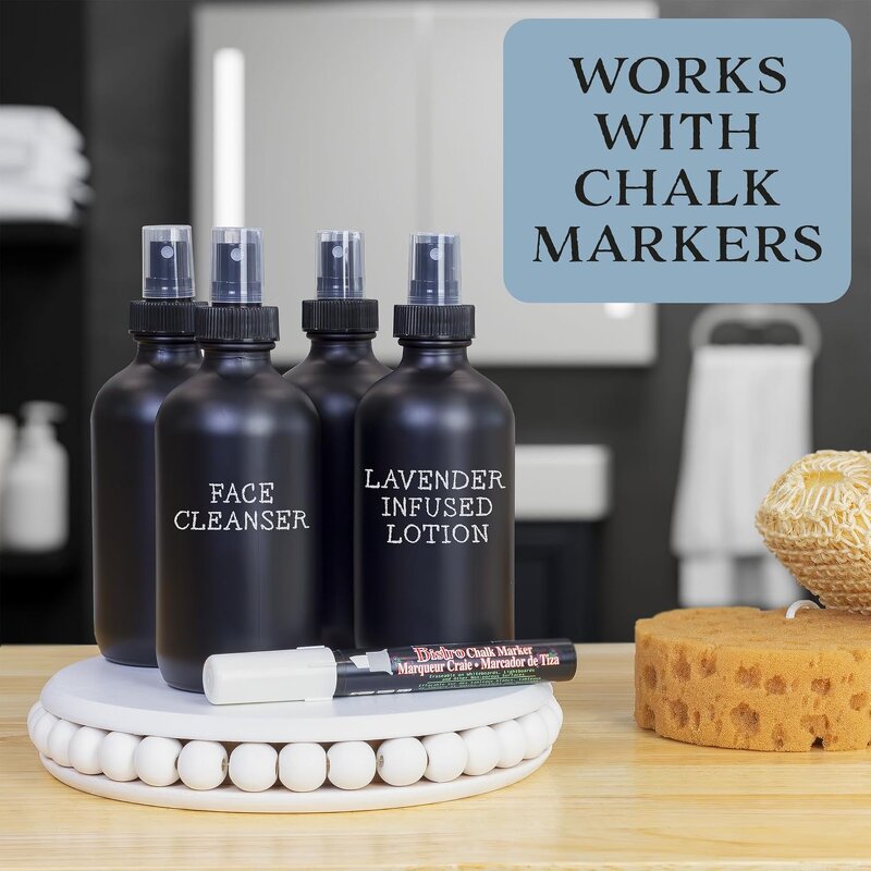 Matte Black Essential Oil Spray Bottle Factory - OEM 250ml 8oz Boston Round with Sprayer