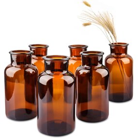 Amber Black Transparent Glass Vase Factory - OEM 120-1000ml Home Decoration with Lid