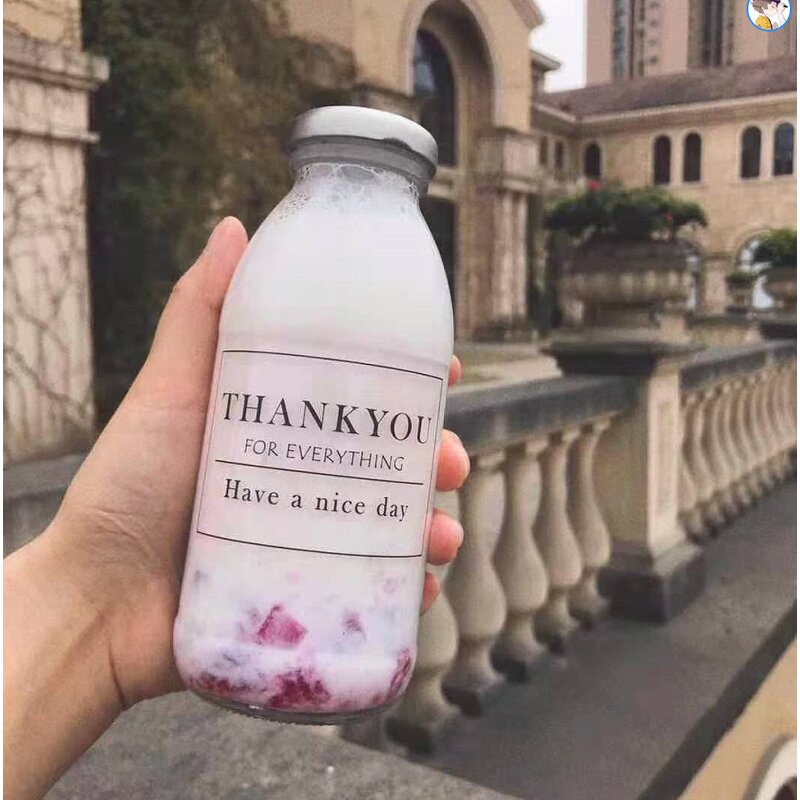 Printed Round Glass Bottle Manufacturer - OEM 300-500ml French Fresh for Cold Press